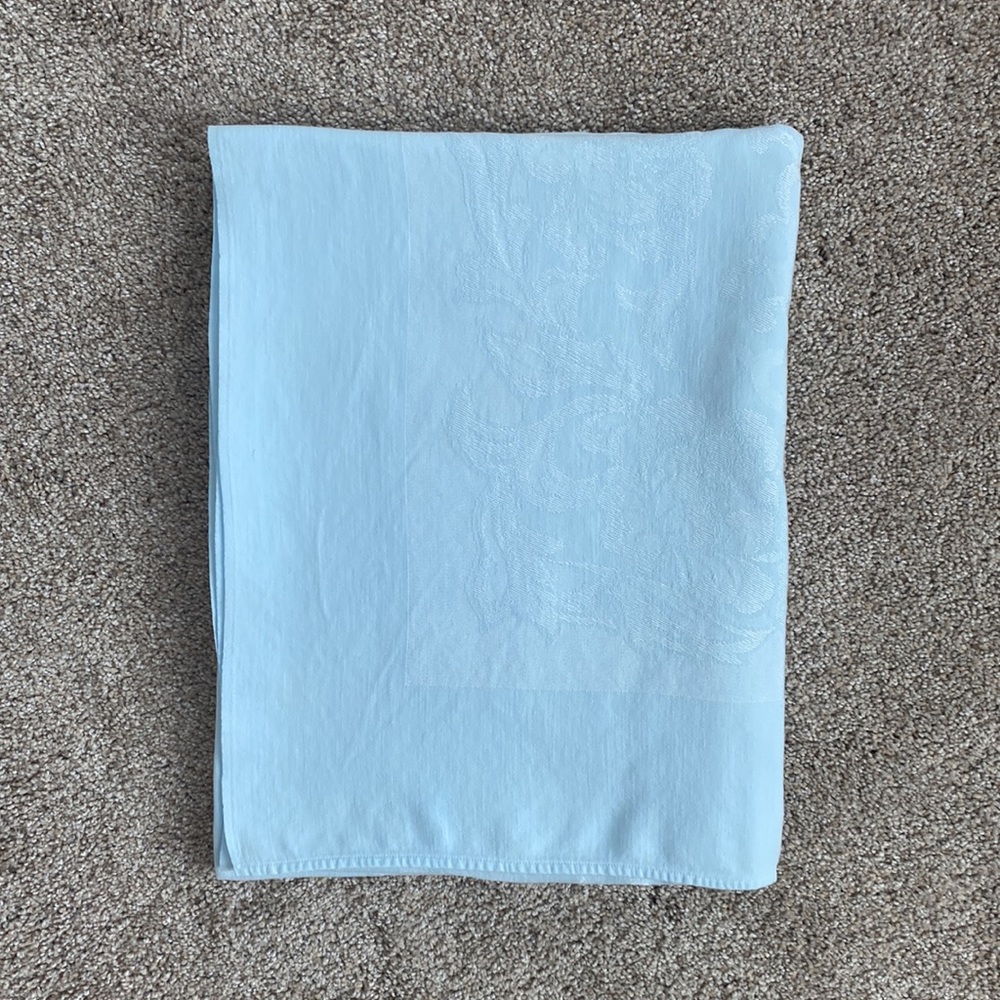 Rectangle Sailboat and Floral Embroidery Table Cover